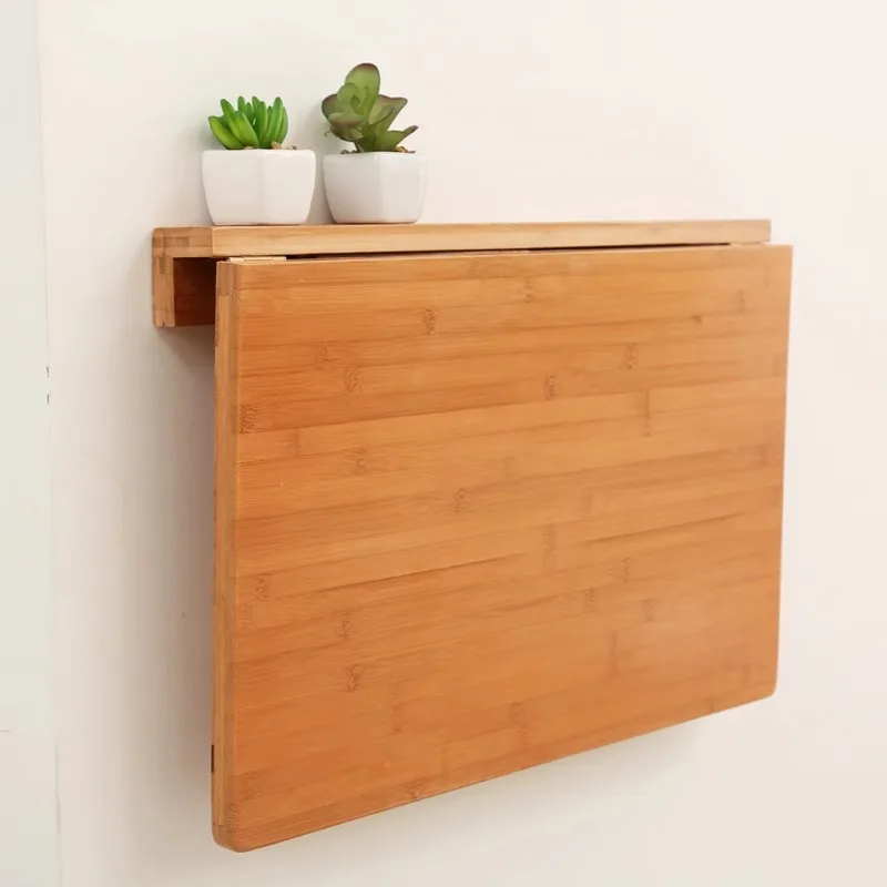 Wall-Mounted Folding Desk Space-Saving Study Table Compact Dining Desk Foldable Computer for Home Convertible Wall Table