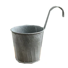 

Bucket Flower Pot With Hook Vintage Bucket Flower Pot Planter Succulent Plant Flowerpot Garden Decor Metal Hanging Plant Bucket