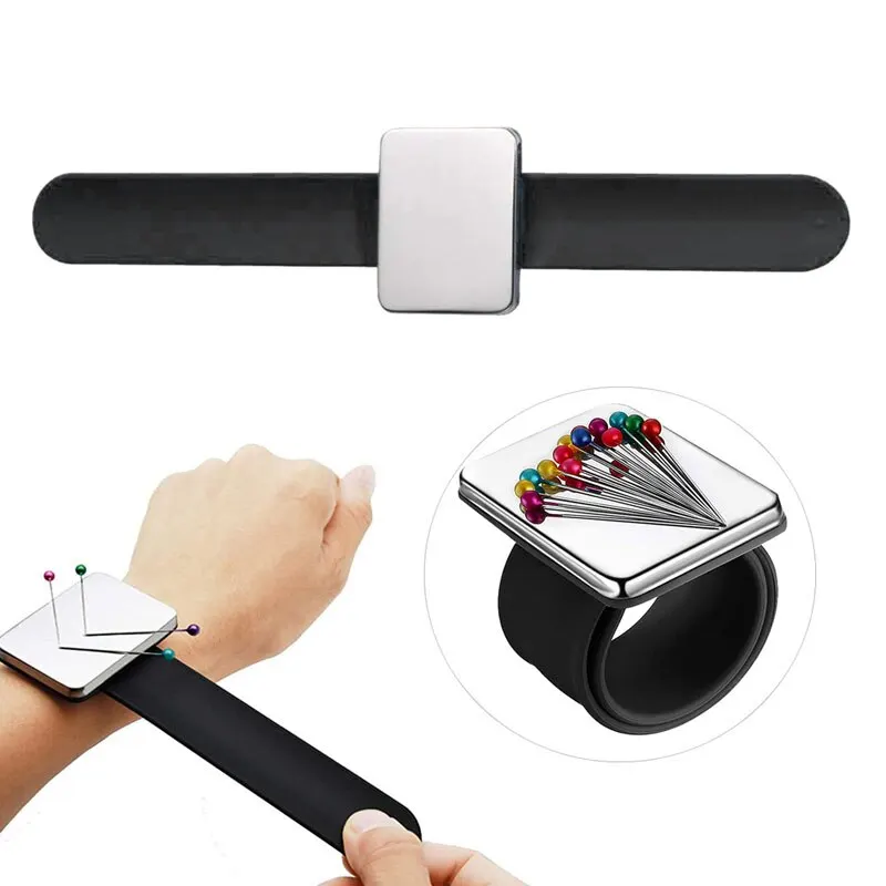 Magnetic Wrist Sewing Pincushion Pin Holder for Sewing Silicone Wrist sewing pin cushion