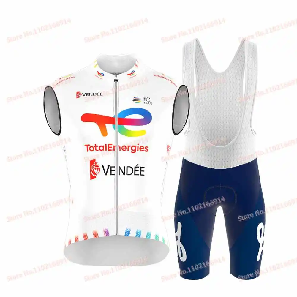 Total Energies Team Cycling Jersey Set Slovakia Cycling Clothing Short Sleeve Road Bike Shirts Suit MTB Bicycle Bib Shorts