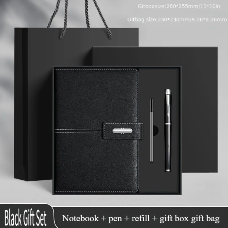 Premium Luxury Leather Notebook Set with Gift Box and Pen