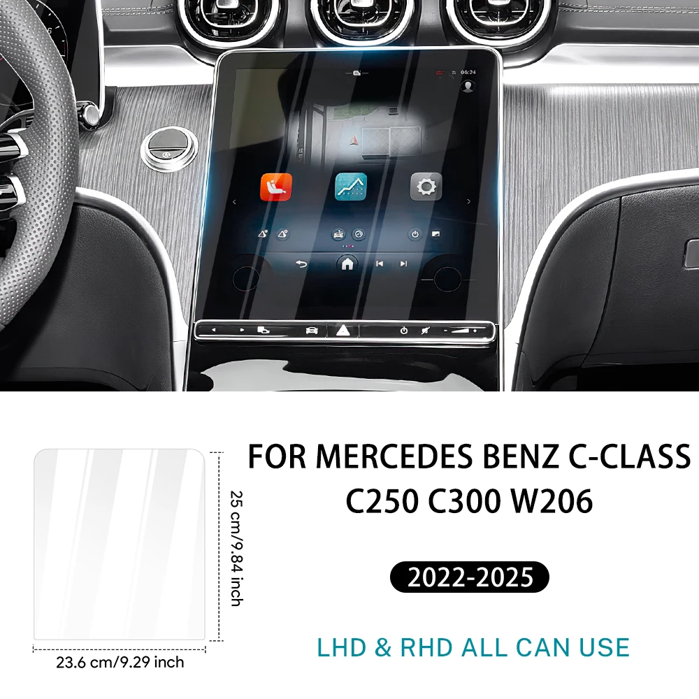 Premium Tempered Glass Screen Protector for Car Dashboard GPS Navigation Film
