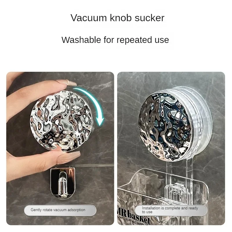Suction Cup Toothbrush Holder Non Perforated Mouthwash Cup Wall Mounted Bathroom Toothpaste Electric Toothbrush Holder
