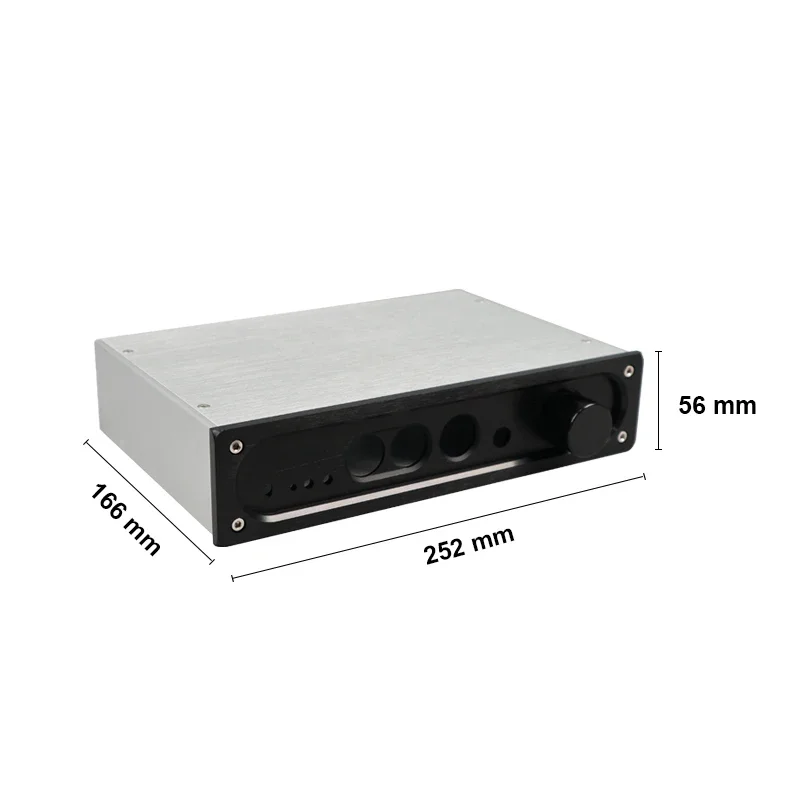 BRZHIFI 오디오 E600 실버 앰프 섀시 올 알루미늄 케이스, DIY용 2505 알루미늄 합금 인클로저