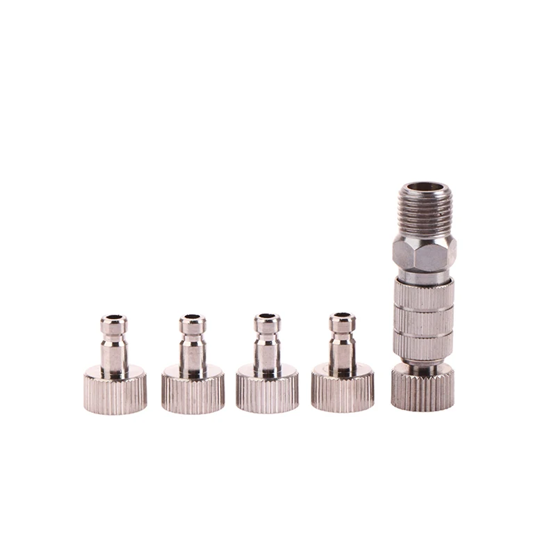 

5 Pcs Airbrush Quick Disconnect Coupler Quick Release Fitting Adapter With 5 Male Fitting 1/8 INCH Fitting Hose Air Brush Parts