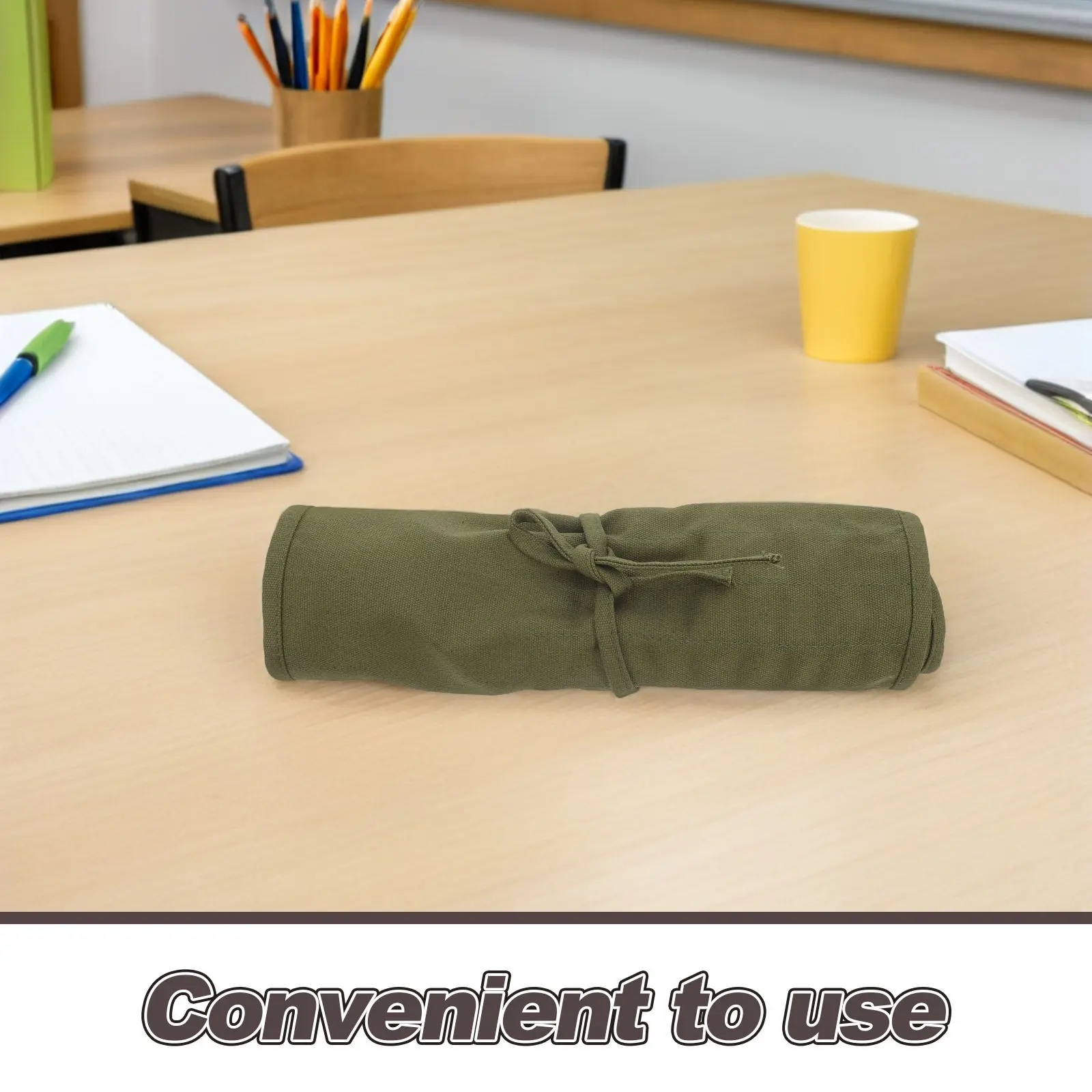 2Pcs 페인트 브러시 롤 케이스 22 슬롯 접이식 캔버스 아티스트 브러시 홀더 야외 스케치 미술용 주최자