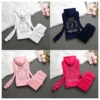 Velvet Tracksuit Women Casual Women Velvet Tracksuit Original Suit Women Outdoor sports hooded sweatshir Suit Diamond Juicy 2pc