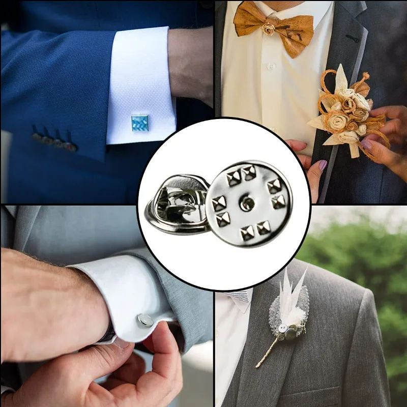 DIY Butterfly Buckle Brooch Accessory Set Unique Pin Metal Nail Tie Studs Badge Holder Horse Needle Jewelry Gifts Production