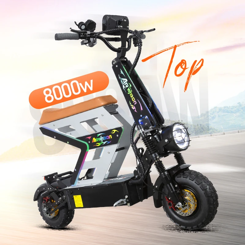 8000W dual motor 60V 65AH battery Adult Electric Scooter 13-inch tire M01 China warehouse