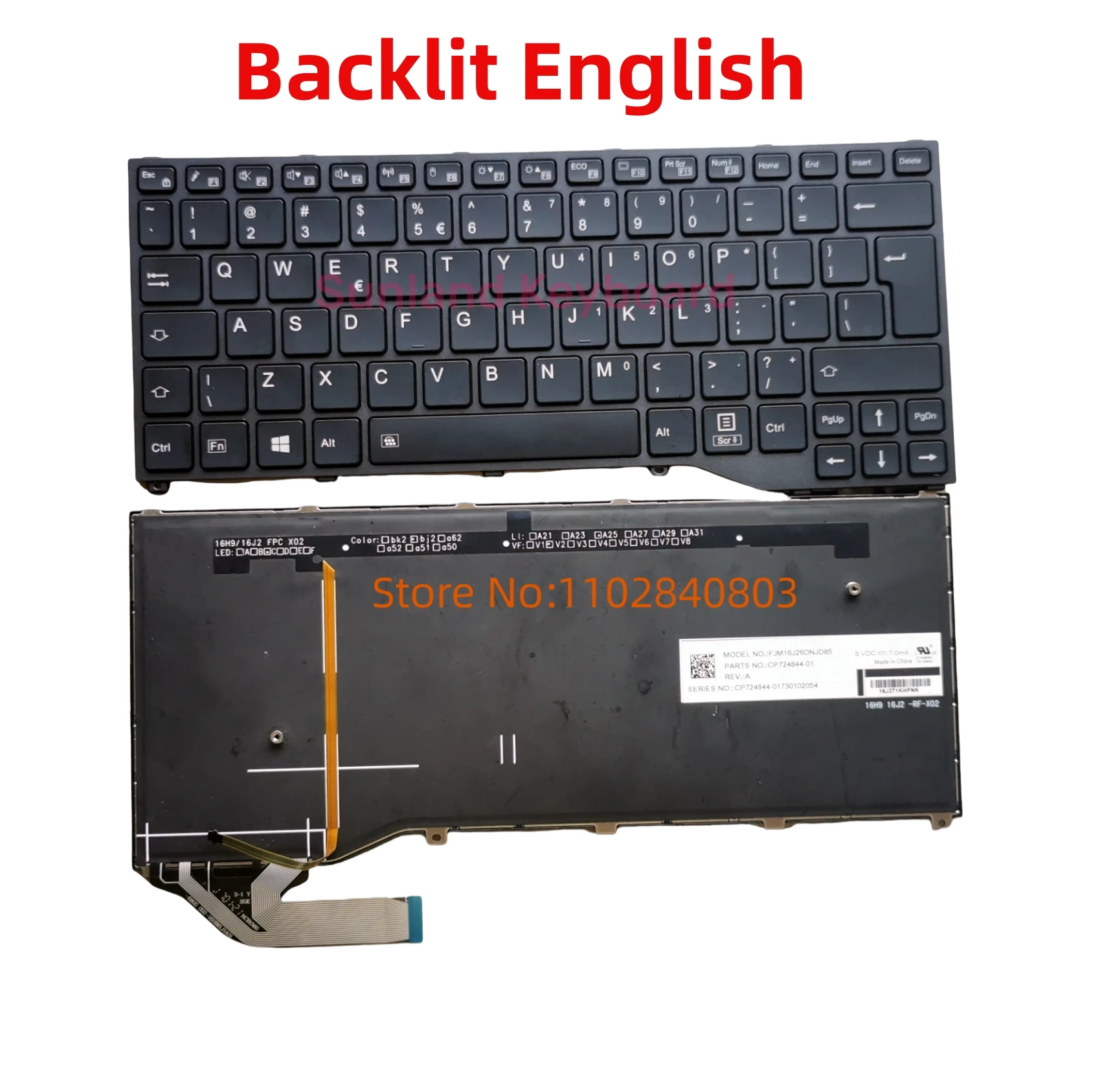 Laptop keyboard Backlit Keyboard for Fujitsu Lifebook P727 P728 U729X U727 U728 U729 Laptop Notebook US UK Hungary Italy German Portugal