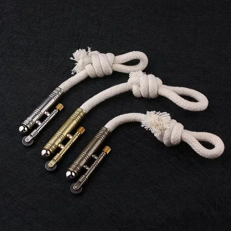 Description Picture 2 of itemNew Metal Windproof Match Rope Kerosene Lighter Outdoor Camping Survival Retro Vintage Tinder Smoking Accessories Gadgets