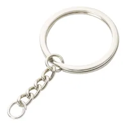 Silver Plated Metal Keyring Split Rings for DIY Keychains - Set of 10/50/100 Pieces (Silvery)
