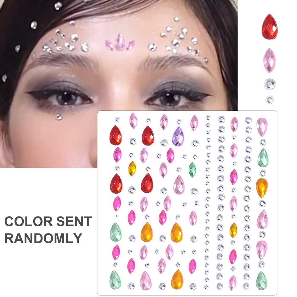 Sparkling Rhinestone Face Tattoo Stickers