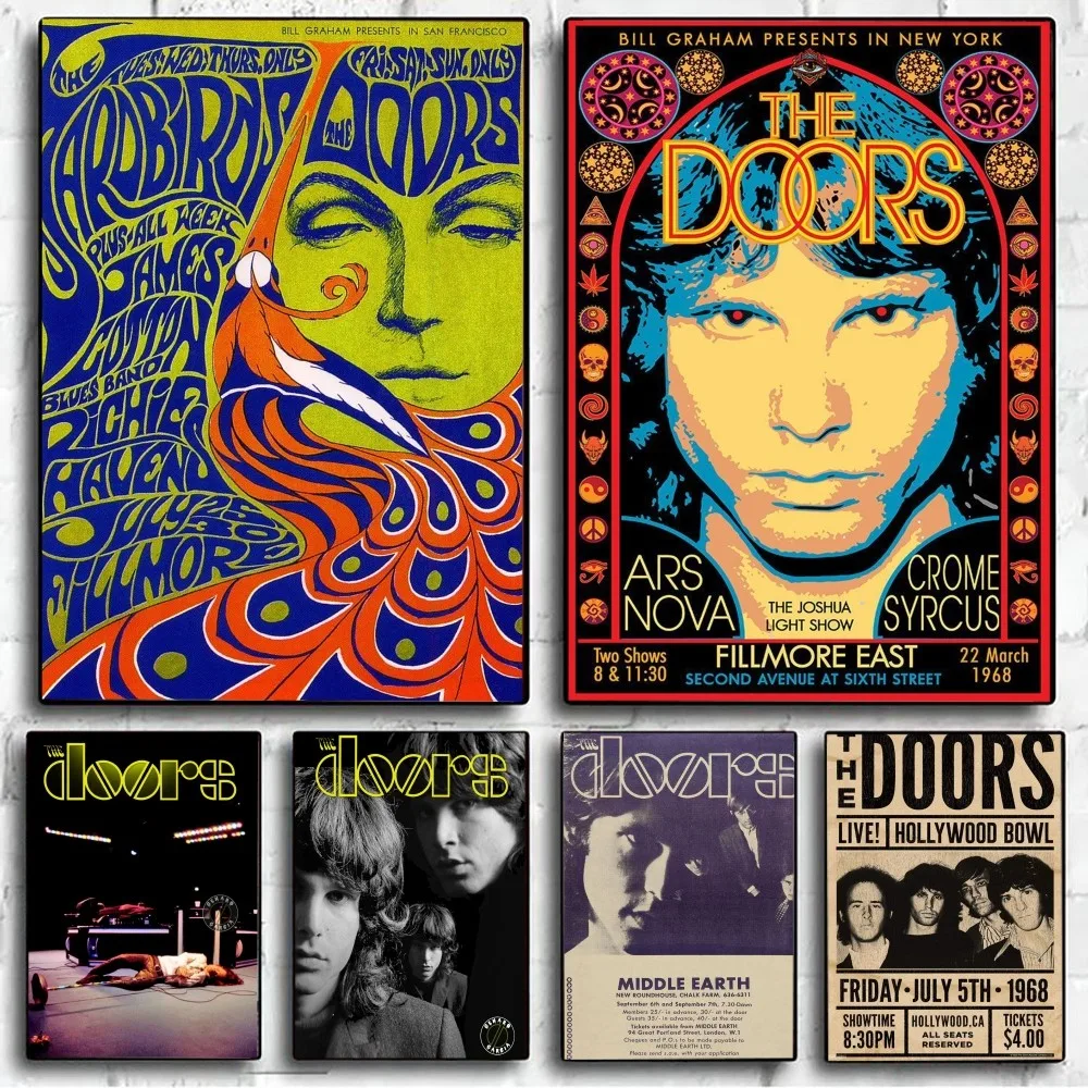 The D-Doors J-Jim M-Morrison Poster Poster Fai Da Te Carta Kraft Poster Vintage Wall Art Painting Study Sticker Big Szie Wall Painting