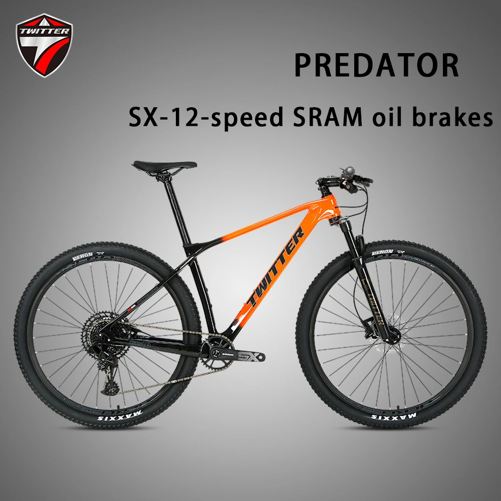

PREDATORpro Mountain Bike SX-12 Speed XC Class Dirt Race Bike Bucket Axle Carbon Fiber Mountain Bike Adult Bike