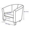 Waterproof Club Chair Slipcover Faux Leather Tub Chair Cover Barrel Chair Slipcover Half Round Armchair Cover for Living Room 2