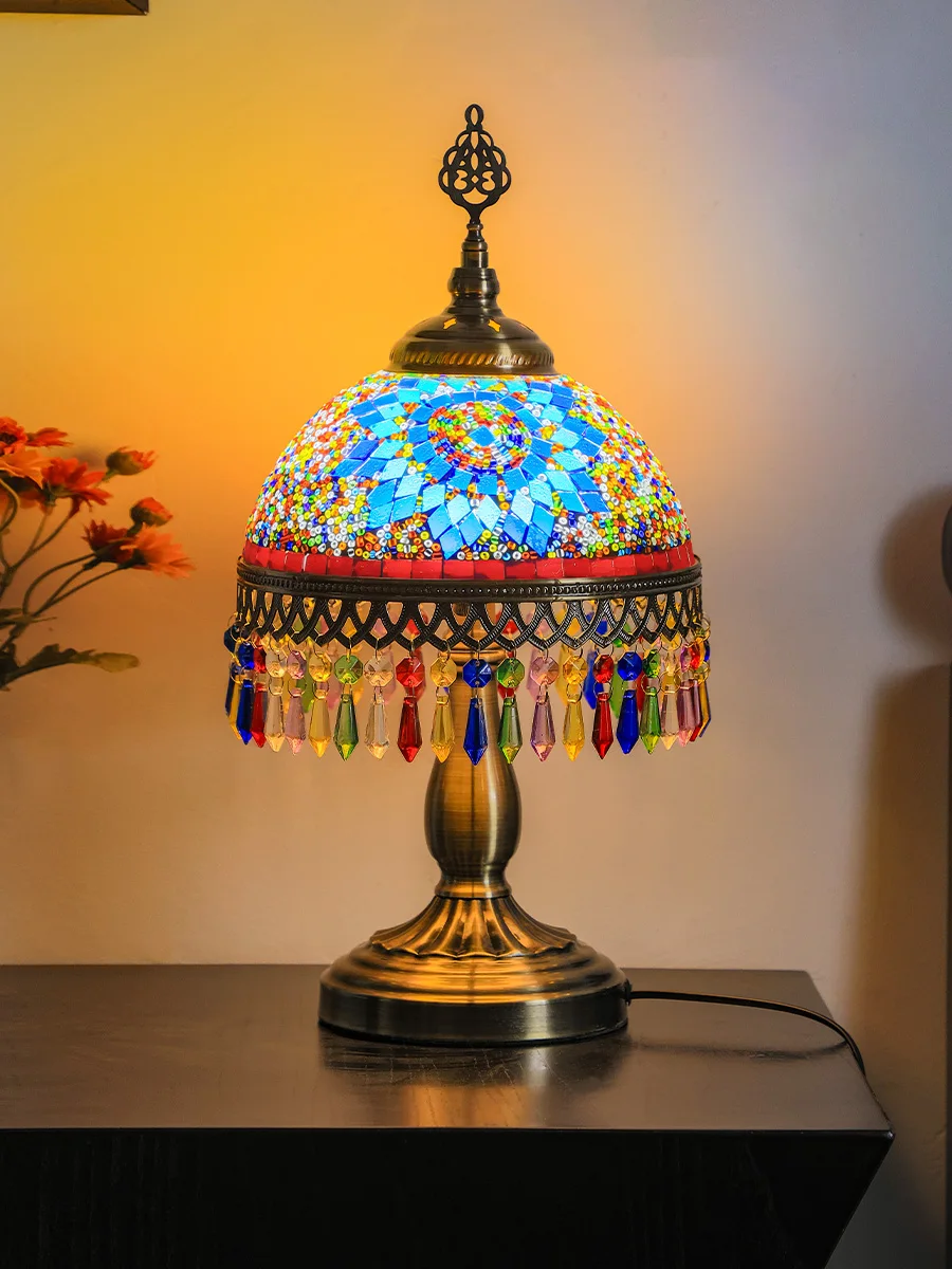 

Retro style bedroom bedside lamp Bohemian hotel famous bedroom study cafe decorative table lamp