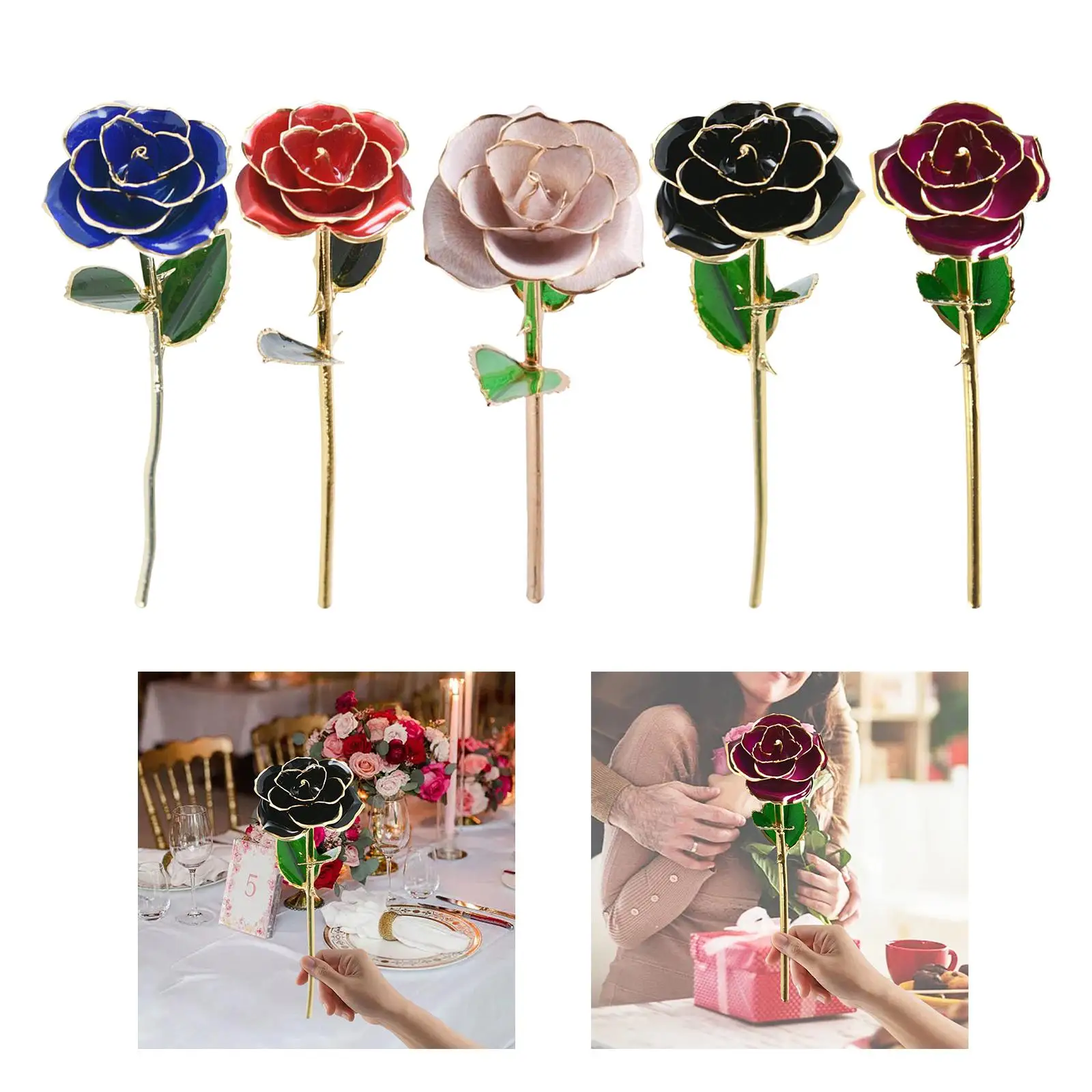 Artificial Rose Flower Valentine`s Day Gift for Her Wife Girlfriend Thanksgiving Day Wedding Party Decor Graduation Mother`s Day