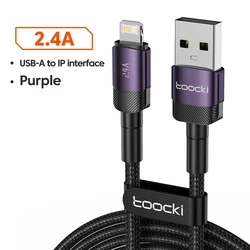 Toocki USB to Lightning Fast Charging Cable - 1m (Purple)