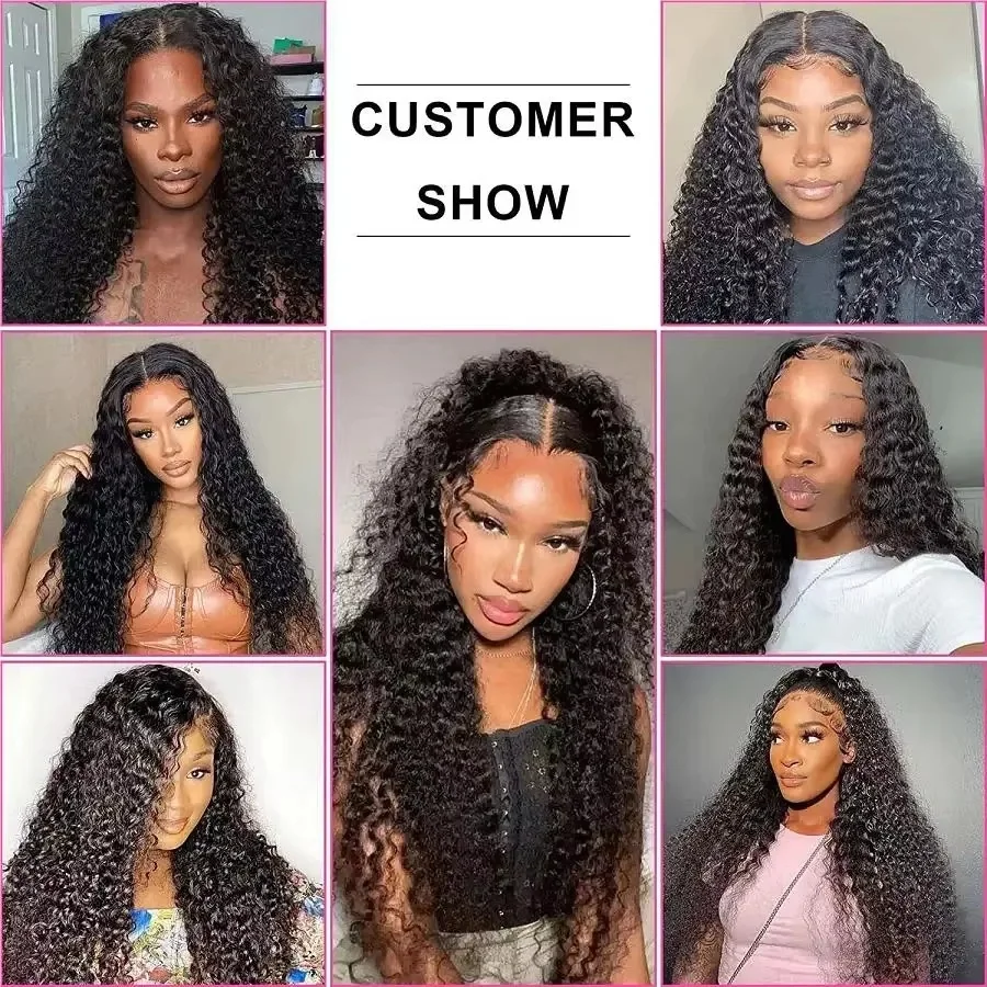 200% Density 13x6 13x4 Deep Wave Hd Lace Frontal Wigs Human Hair 30 40 Inch Wet And Wavy Loose Water Wave Lace Front Wig 360 Curly Lace Frontal Human Hair Lace Wigs For Women Human Hair 100% Human Hair 6