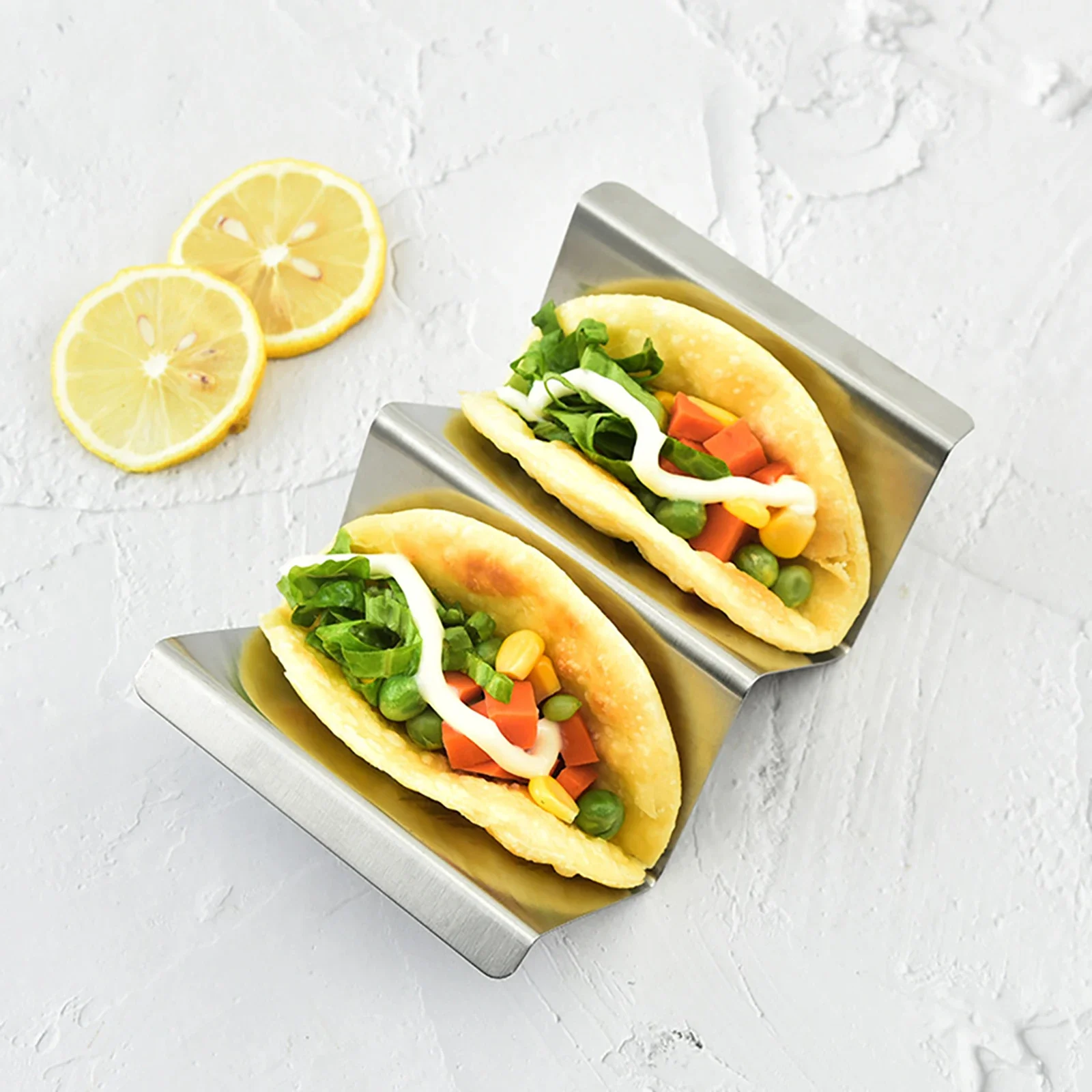 3types 304Stainless Steel Taco Holder Household Taco Stand Rack Reusable Holder Stand Washable Stands Rack
