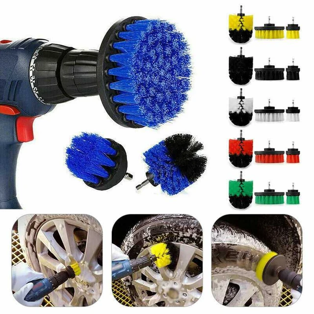  3Pcs Power Drill Brush Attachment - Grout Cleaner for