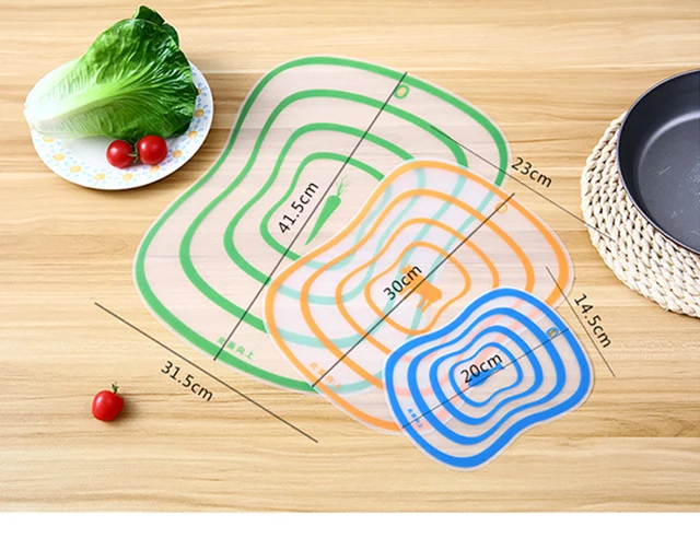 Plastic Cutting Board Household Transparent Cutting Board Kitchen Cutting  Board Rolling Face Cut Fruit Non-slip Large Creative - AliExpress