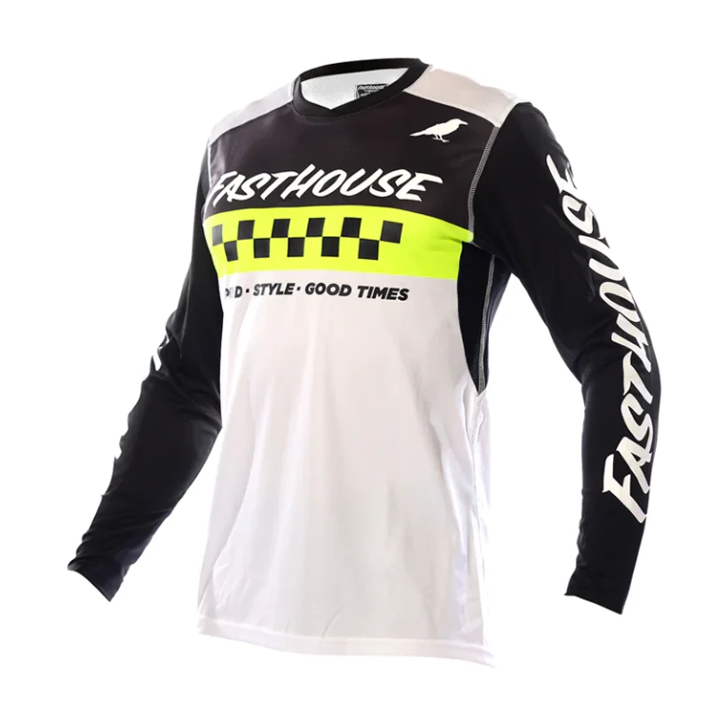 Maillot De Cyclisme/motocross RACESTARS - Homme - Noir - Manches Longues