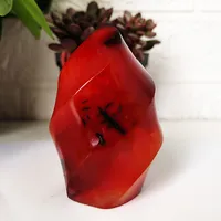 Natural Stone Red Agate Flame Crystal Lce Cream Torch Spiritual Energy Healing and Feng Shui Desk Room Decoration Maison Home 2