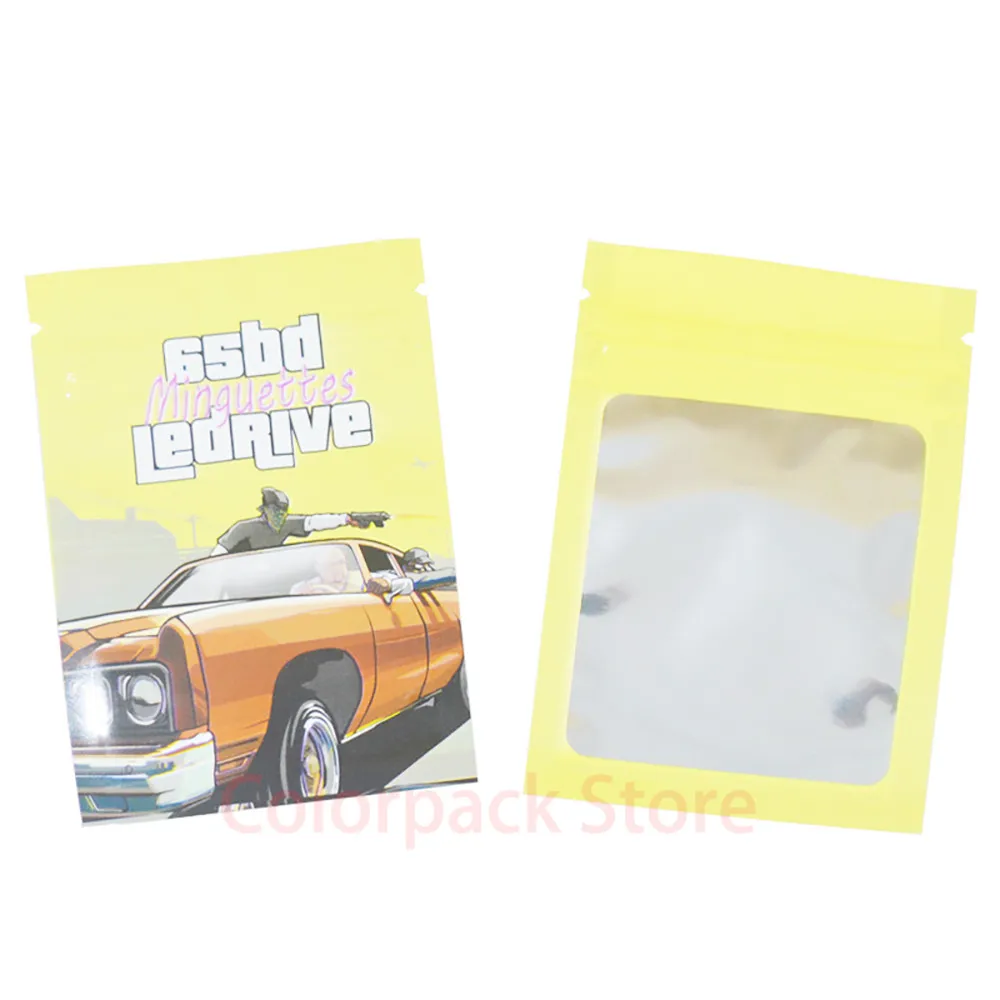 

Cartoon Orange Car Candy Bags Zip Lock Storage Bags For Tea Candy 7X10 CM Pouch Smell Proof Edibles Packaging Bags Sachet