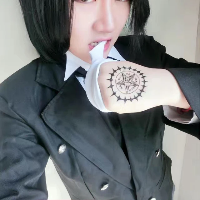 FM-Anime – Black Butler Ciel Phantomhive / Sebastian Michaelis Circus  Cosplay Tattoo Stickers