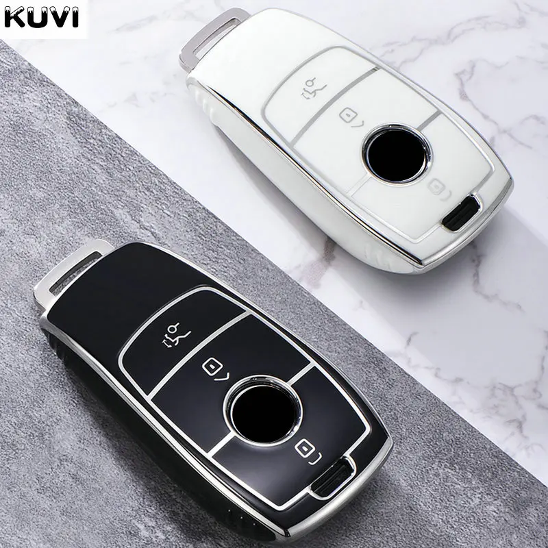 TPU Car Remote Key Case Cover Shell Fob For Mercedes Benz A C E S G Class GLC CLE CLA GLB GLS W177 W205 W213 W222 X167 AMG key case