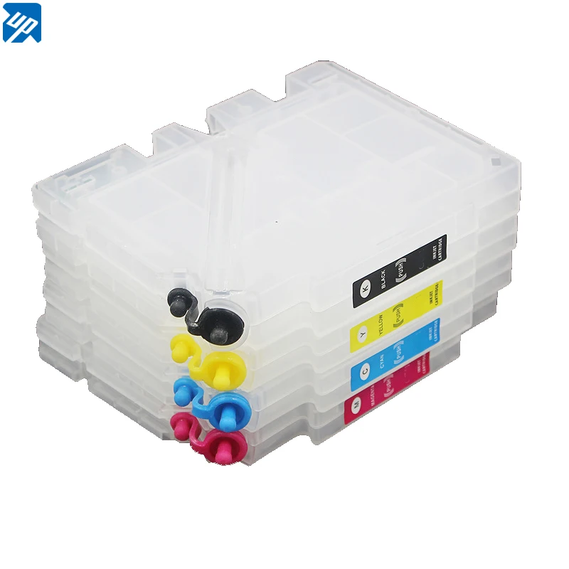 4-Pack GC41 Sublimation Ink Cartridges Compatible With Ricoh SG3100 SG2100 Series - Black, Cyan, Magenta, Yellow (40ml BK / 32ml Colors)