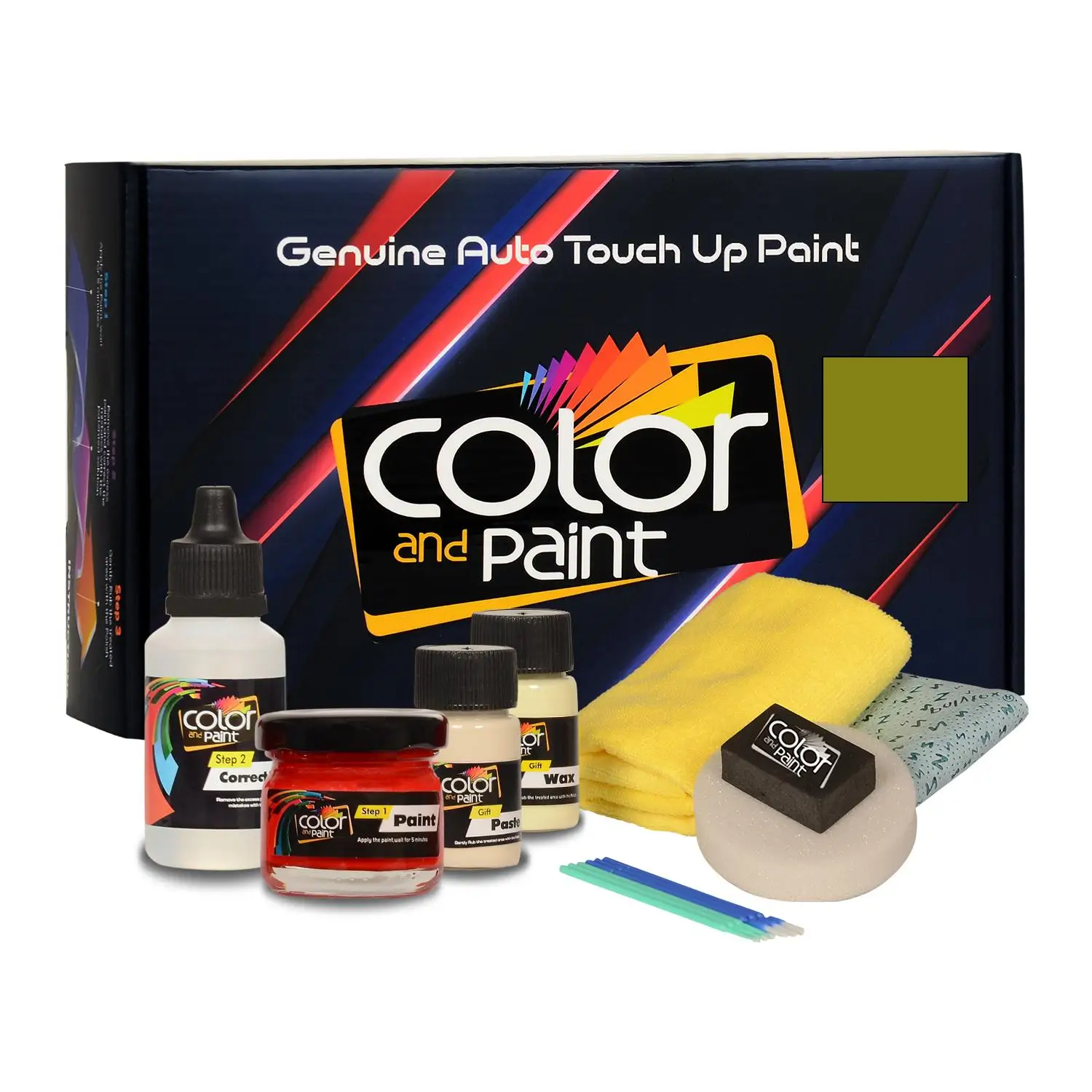 

Color and Paint compatible with Mercedes Automotive Touch Up Paint - HELLGELBGRUEN - 6841 - Basic Care