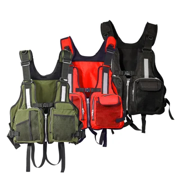 Adjustable Fishing Vest Life Jacket and Buoyancy Suit with Multiple Pockets 1