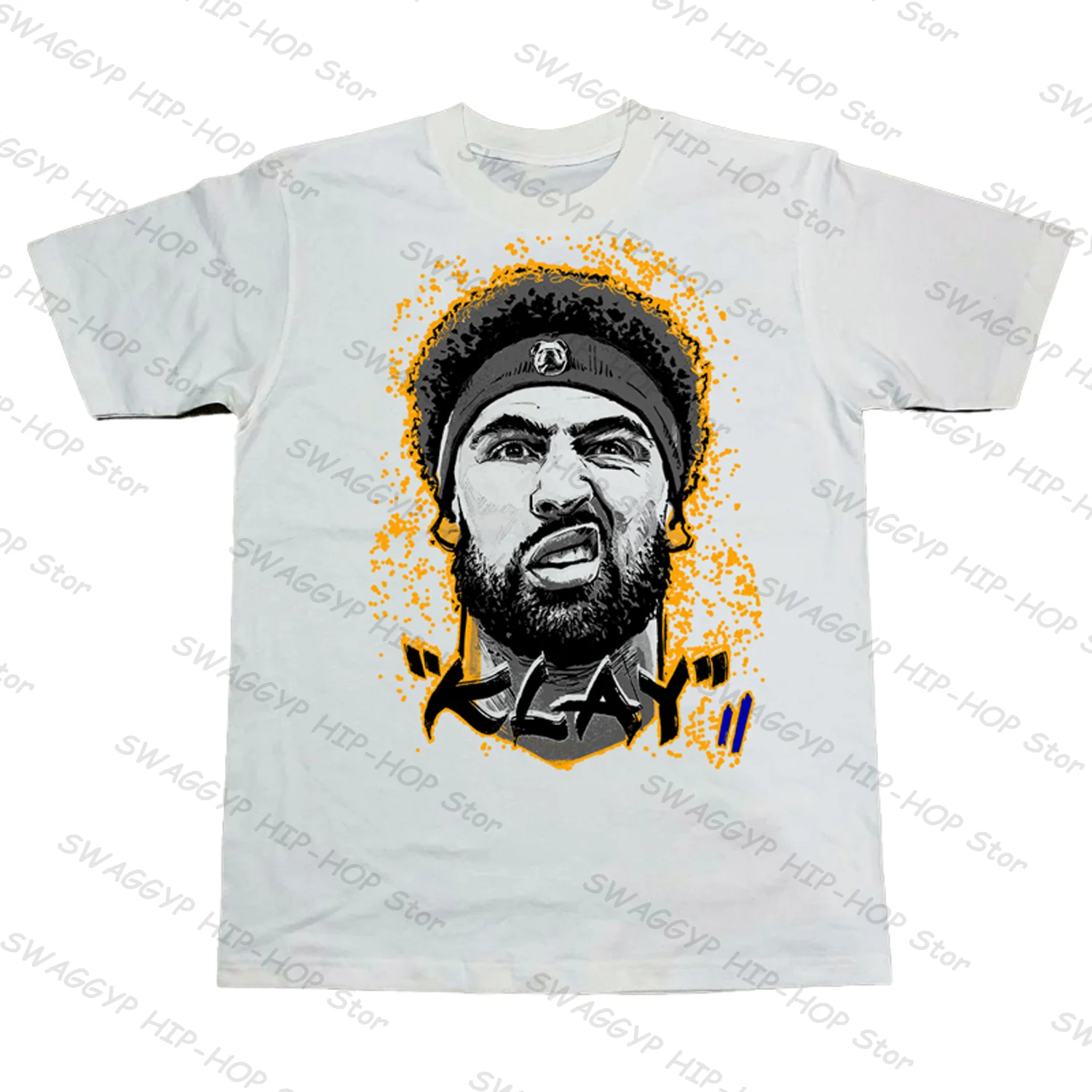 [XNF Official Store]260 Of Grams Heavy Cotton!Klay Thompson 11 Sports Oversize T-shirt Hip Hop Men's Women's Short-Sleeved Tops
