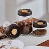 Coffee Bean Vacuum Sealed Tank Glass Manual Vacuum Container Jar Tea Nut Kitchen Storage Organizer Outdoor Camping Canister 2