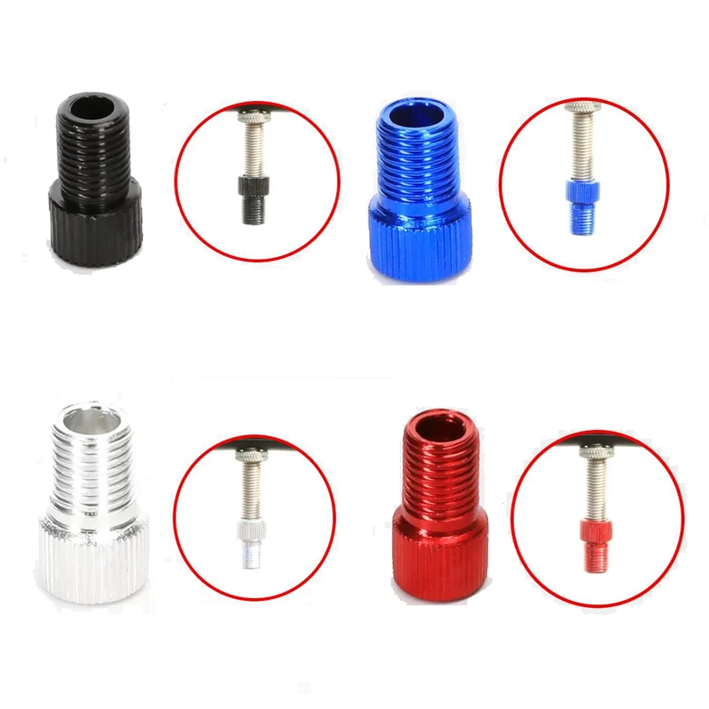 Presta Valve Adapter Convert Presta to Schrader French/UK to US Inflate Tire Using Standard Pump or Air Compressor bicycle valve adapter