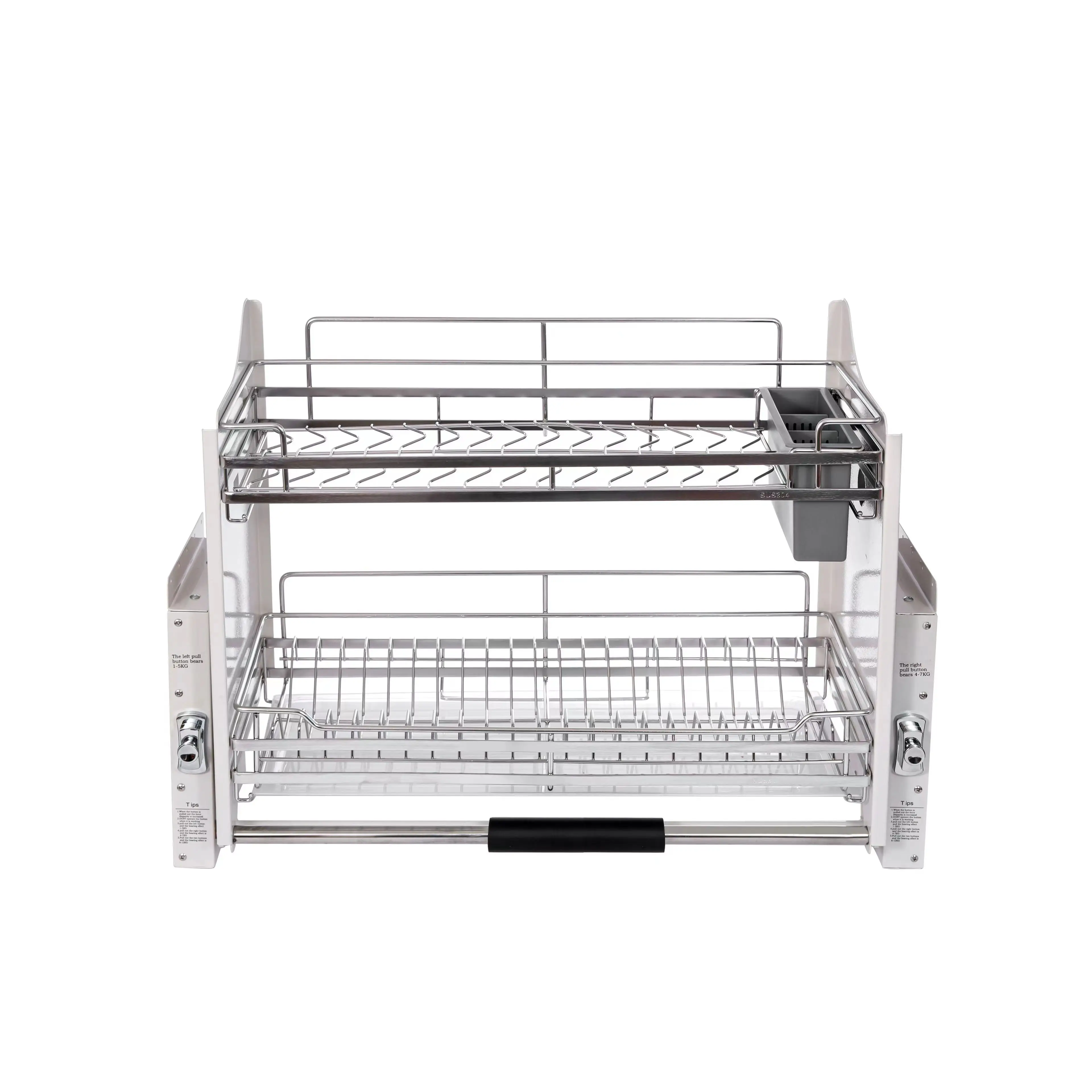 Kitchen Pull Out Spice Pack Basket Vegetable Storage Pull Out Stainless Steel Baskets Drawer