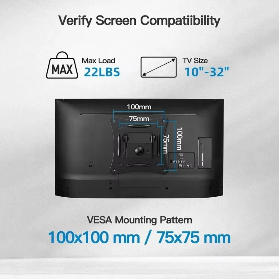 يدعم يحمل ما يصل إلى 10 كجم حامل تلفزيون قابل للتع...