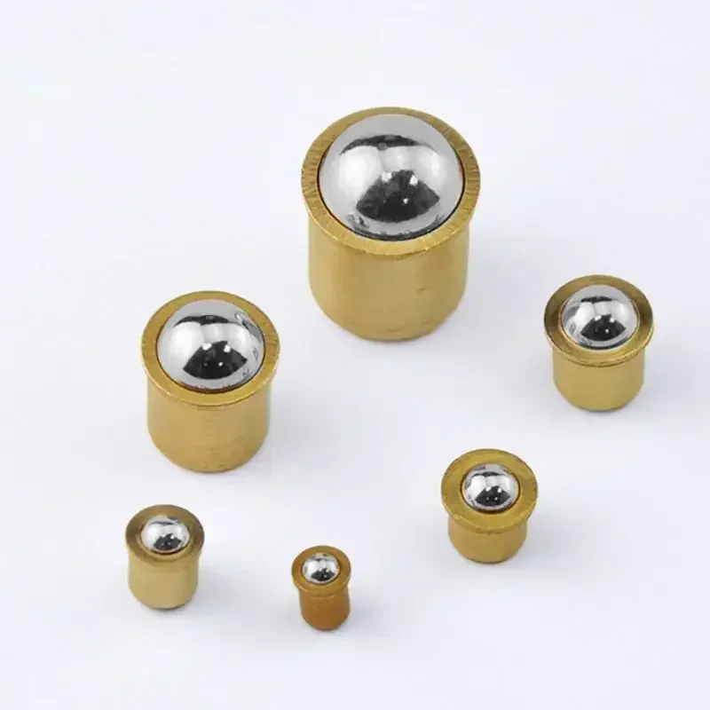 10PCS/Lot Brass Plated Closet Door Drive-in Ball Catch w/ Strike Plate, Ball Catch Door Hardware for Closet, Cabinet, защелка