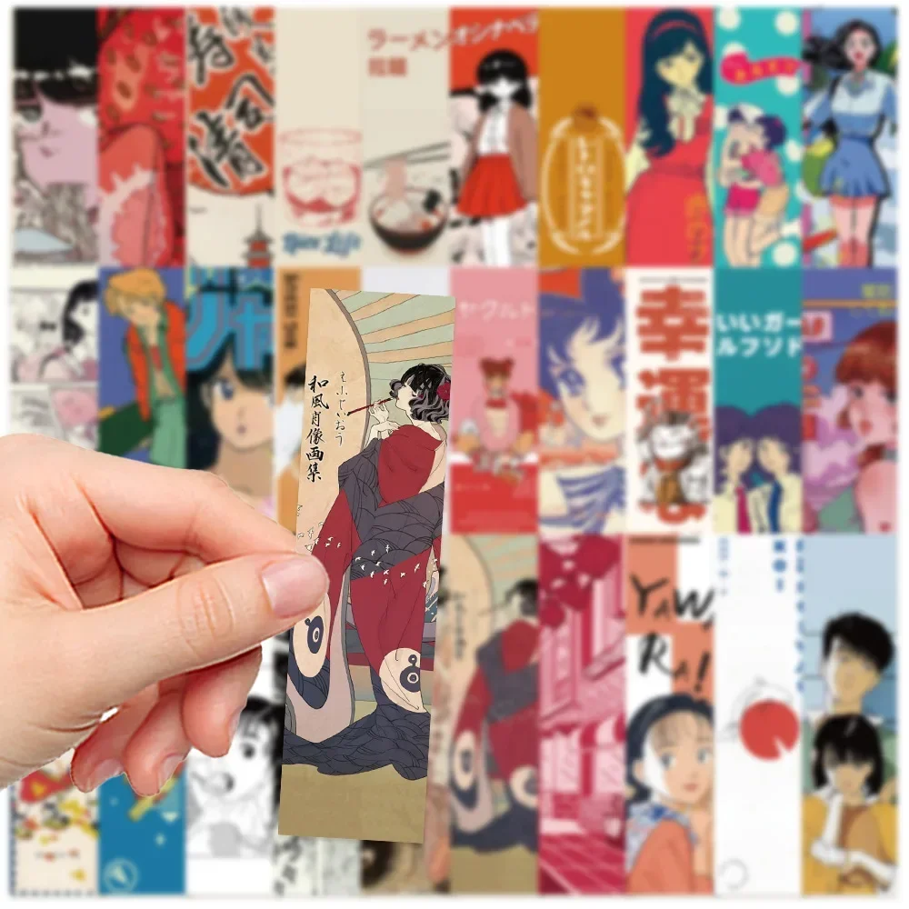 일본 스타일 쇼와 시대 레트로 아트 엽서, 서점 기숙사 장식 벽 스티커, 포스터 책갈피 재료, 30 개