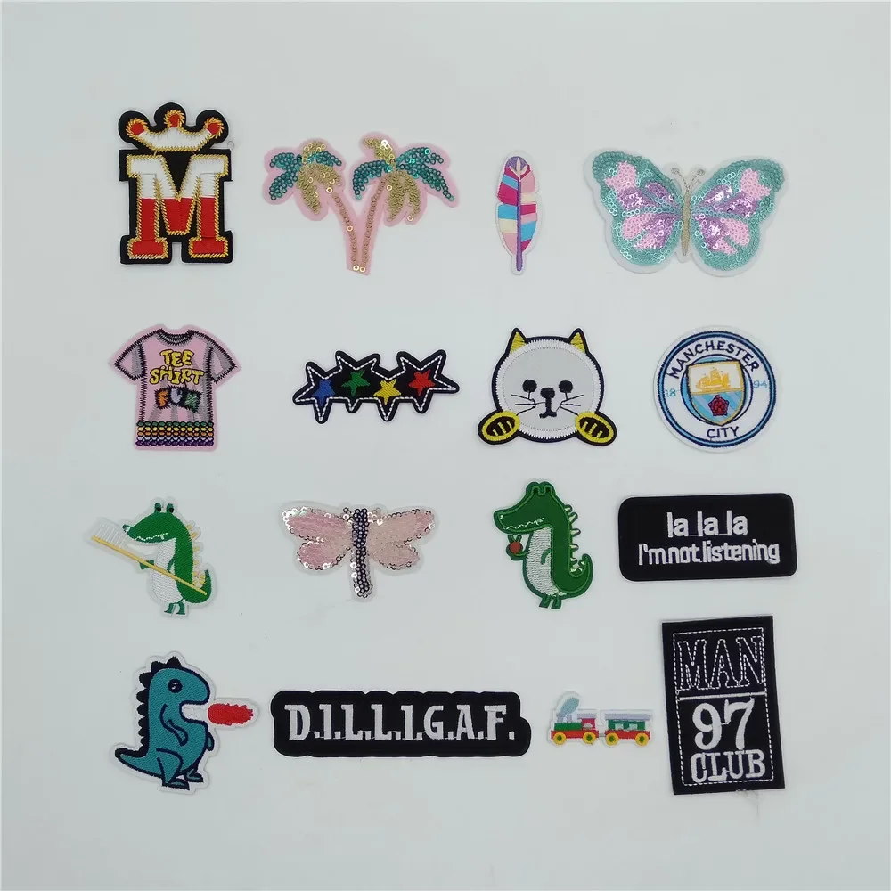 

Cartoon Sequin Badge Clothes Embroidery Applique Ironing Patch Sewing Supplies Decoration DIY Girls T-shirt Craft Accessories