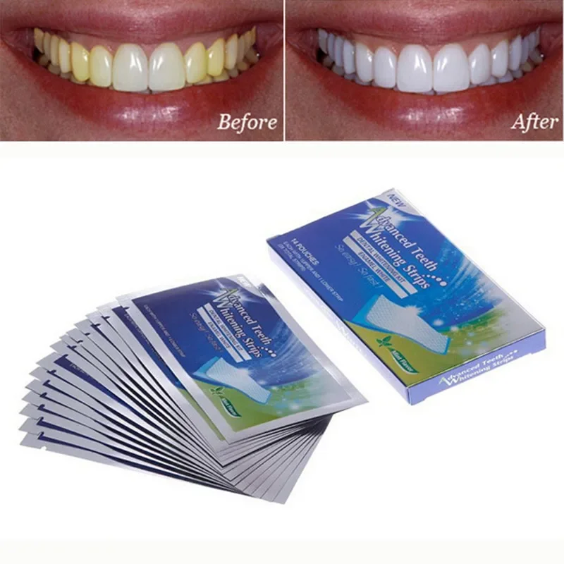 Teeth Whitening Strips Professional Gel Teeth Whitening Strips Dental Bleaching Tools Removal Stain Oral Hygiene Care