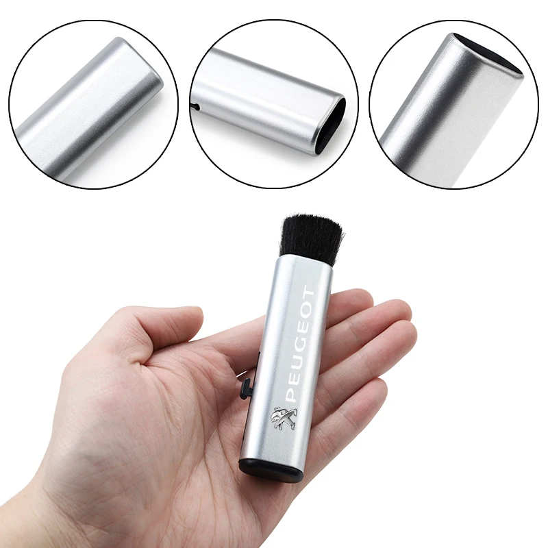 1Pcs PPS Car Retractable Cleaning Brush Artificial Wool Small Brush For Peugeot 307 206 508 207 3008 5008 308 407 208 106 2008