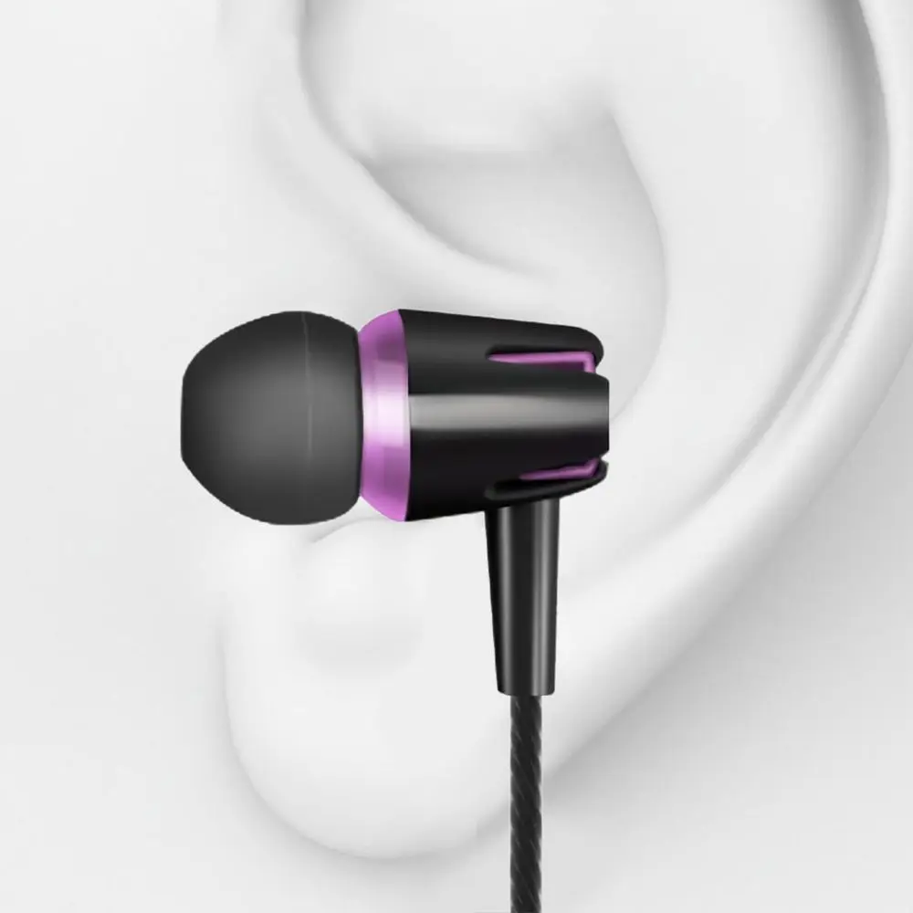 3.5mm Stereo Earphone Earbuds Bass Headphone Sports Headset With Mic for Iphone Samsung Huawei Xiaomi PC Phone