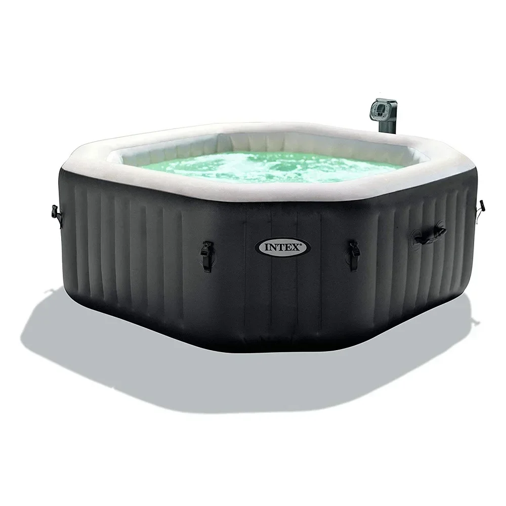 Intex 28462 Piscina Gonfiabile Riscaldata A Bolle D'Acqua Jet & Bubble Deluxe Outdoor Spa Piscina Fuori Terra Set Vasca Idromassaggio