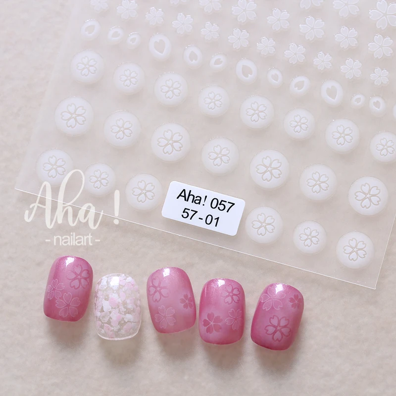 1 Sheet 3D Translucence Stickers for Nail Art Bloom Flower Cloud Star Moon Nails Deals Nail Sliders for Manicure Beauty