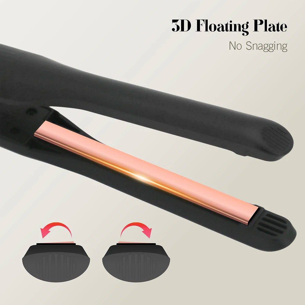 Hair Straightener Curler 450°F Professional Titanium Thinnest Plate Pencil Flat Irons For Short Hair Men's Beard Styler 100-240V 4