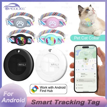 MiLi MiTag Localizzatore GPS intelligente Localizzatore Bluetooth per Android Gatti Cani Animali domestici Finder Collare impermeabile con dispositivo Google Trova Hub